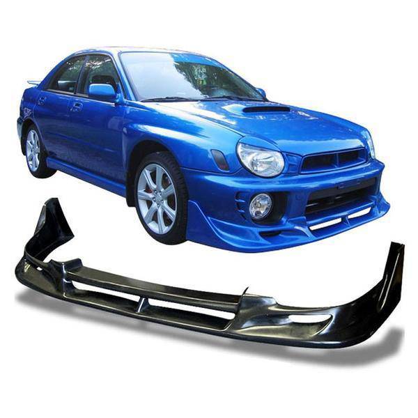2002-2003 Subaru Impreza WRX STI CW Style Front Bumper Lip - Black PU Material for Enhanced Aerodynamics & Sporty Look - Perfect for Car Enthusiasts & Street Racing