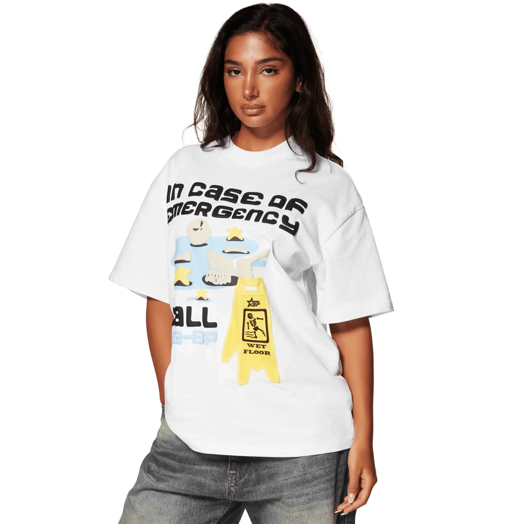Broken Planet Emergency Snow White T-Shirt - Stylish Graphic Tee for Casual Wear, Street Fashion & Everyday Outfits