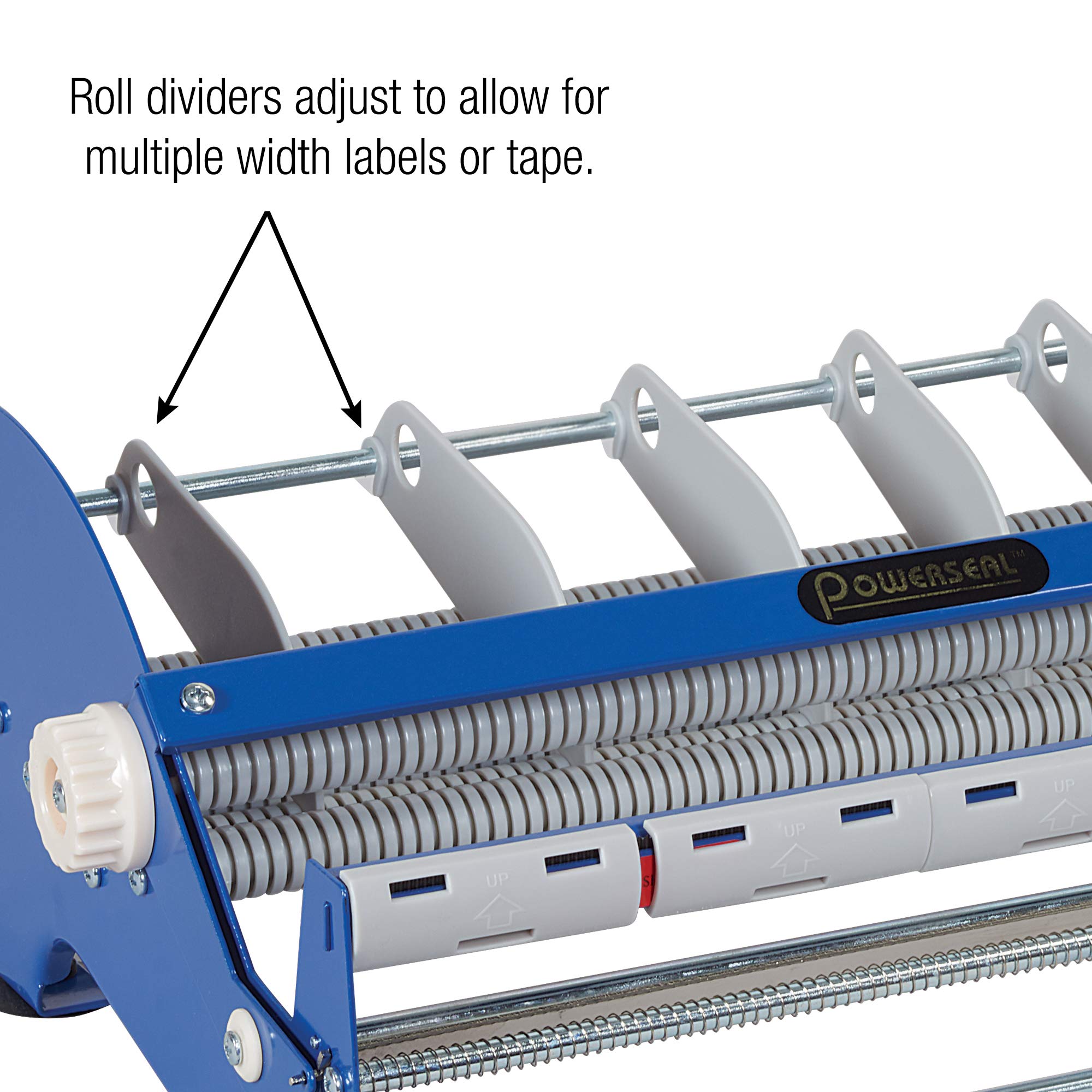 Tape Logic TLSL9512 Blue Table Top Label Dispenser - Perfect for Office, Retail & Warehouse Labeling Needs