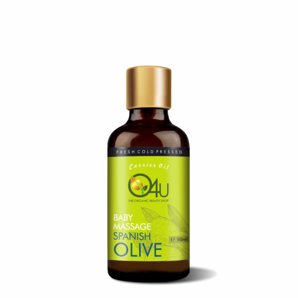 Organic Spanish Olive Oil for Baby Massage, Scalp Care & Skin Moisturizing - USDA Certified 100% Pure Extra Virgin Olive Oil (50ml) | Promotes Hair Growth, Reduces Dandruff & Anti-Aging | Perfect for Newborn Care, Hair Treatment & Daily Skincare Routine