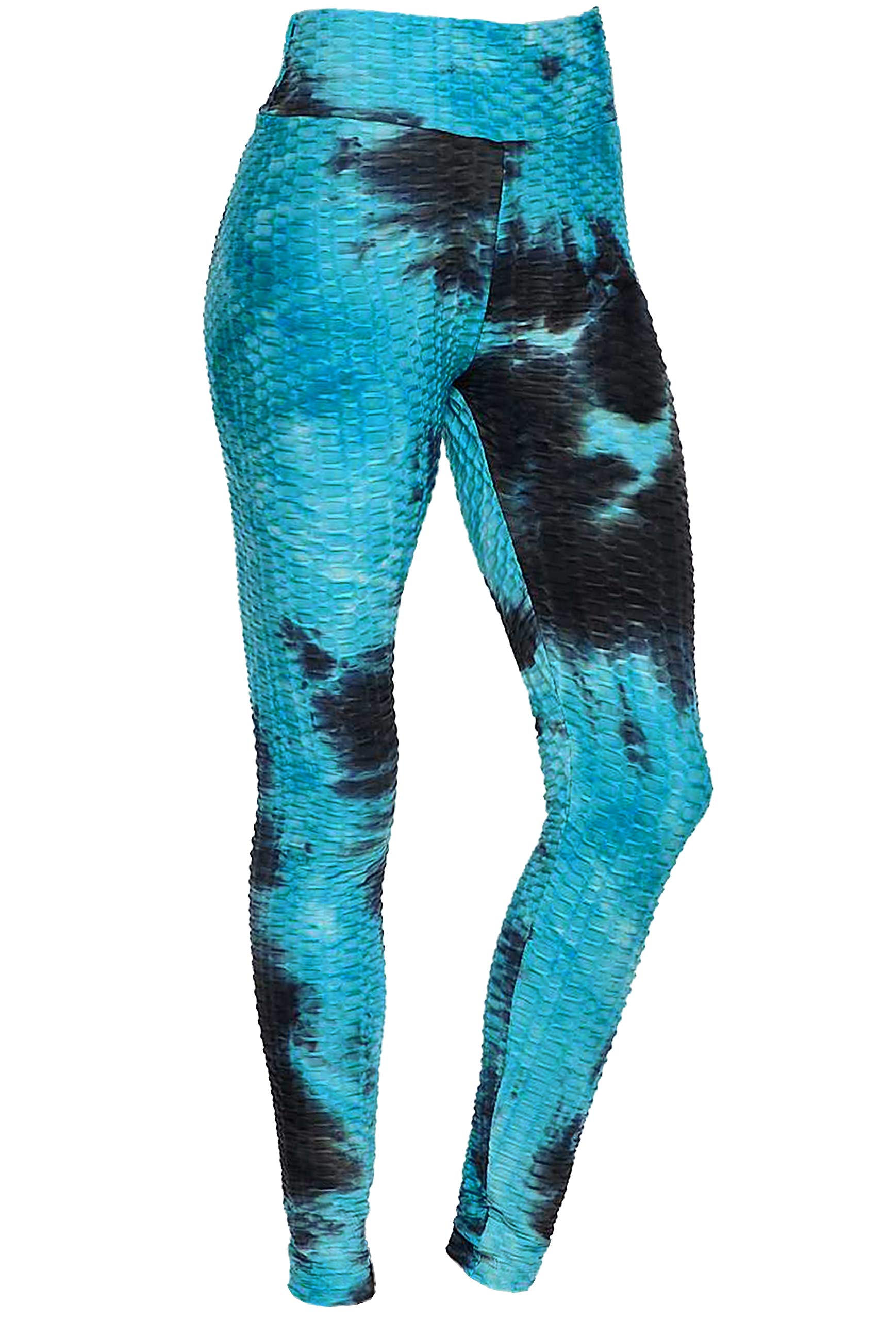 Women's High Waist Butt Lifting Workout Leggings - Textured Bubble Design Yoga Pants for Gym, Running & Fitness - Tummy Control Activewear for Women