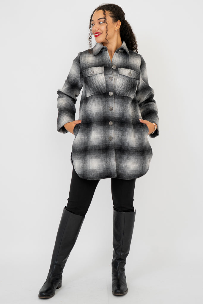 Andrea Women's Phoenix Boiled Wool Coat - Warm Winter Jacket for Casual Outings & Office Wear