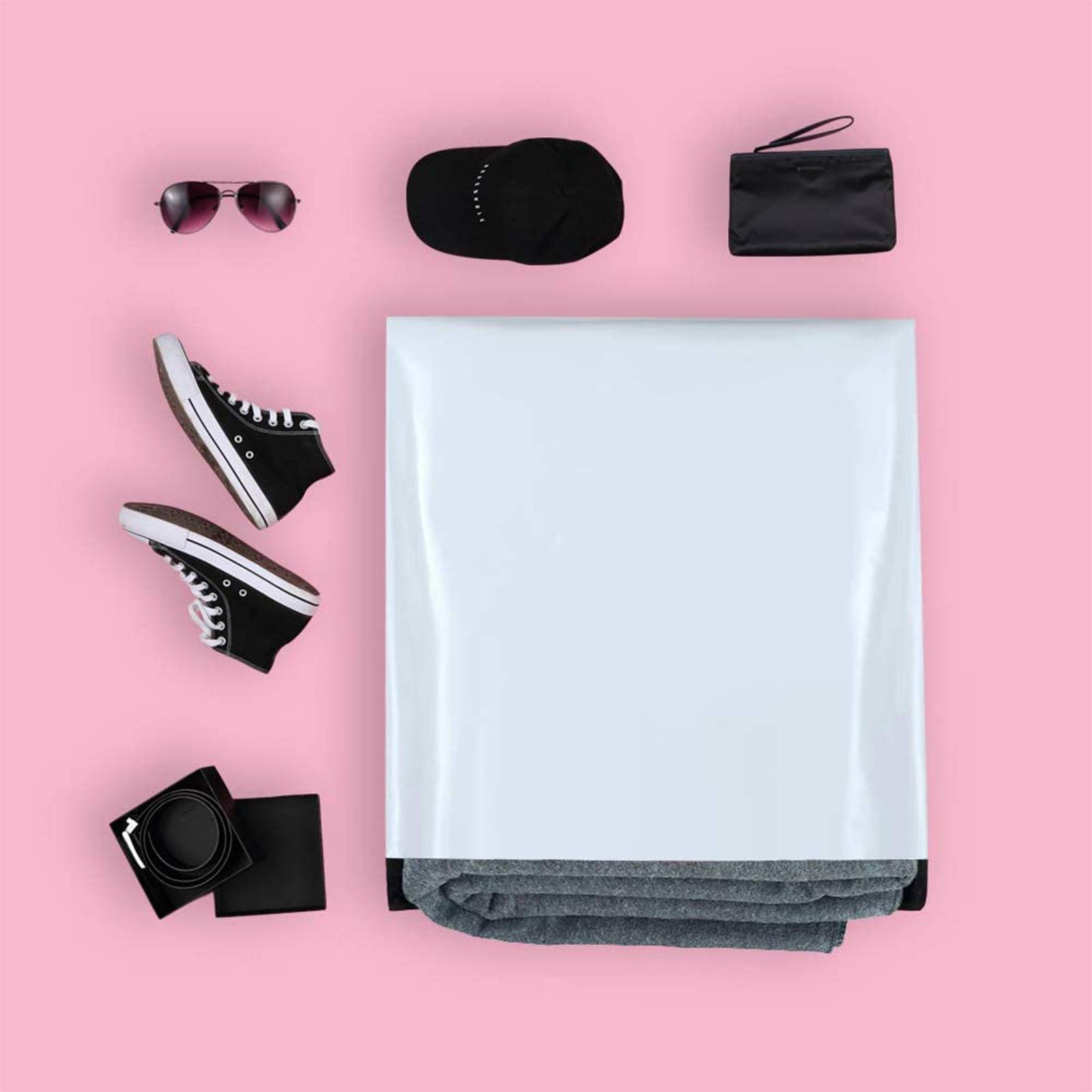 100 PCS 7.5 X 10.5 Inch White Poly Mailer Envelopes - 2.5 Mil Self Adhesive Waterproof Tear-Proof Shipping Bags for Ecommerce, Online Stores, Amazon FBA and USPS Mailing (#2)