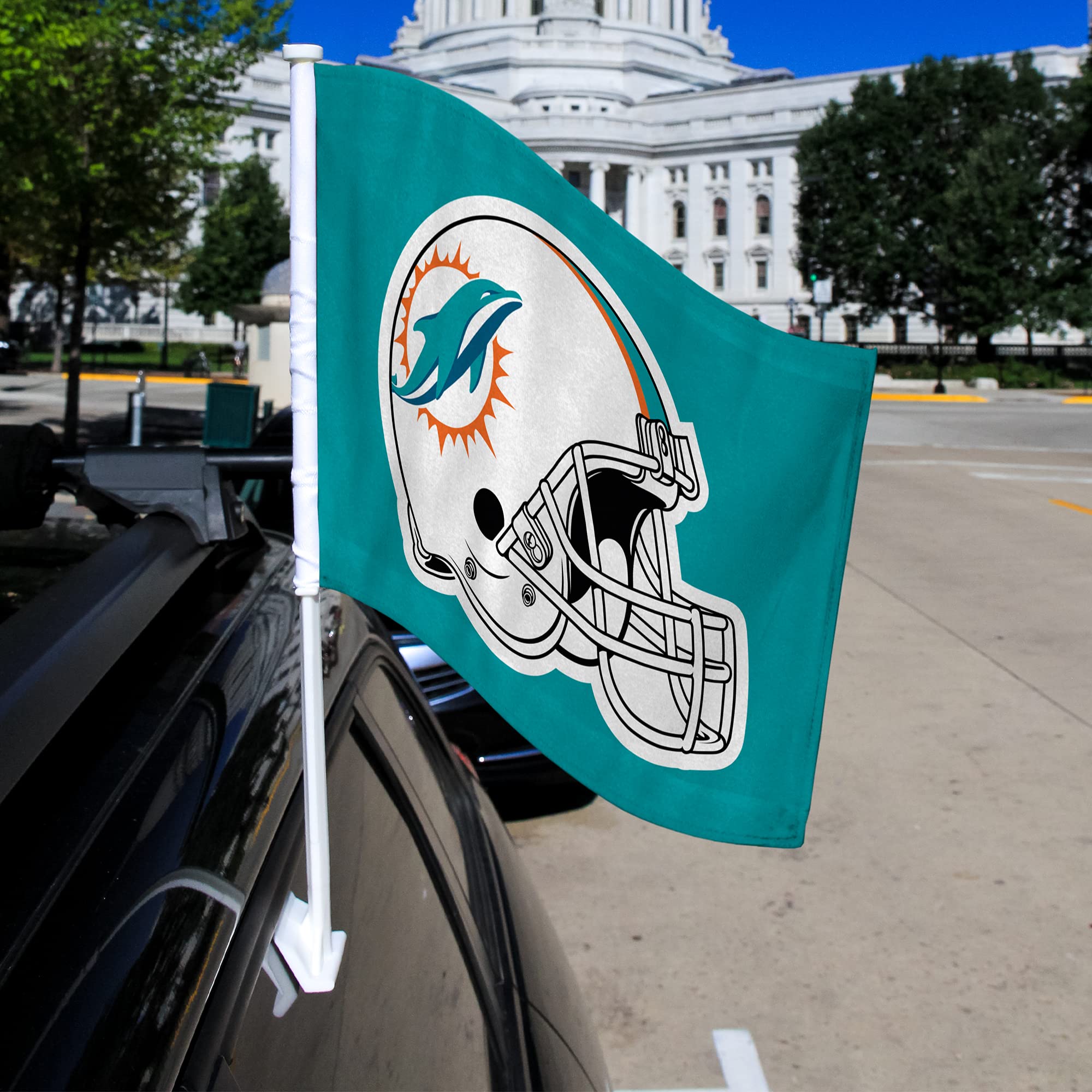 NFL Car Flag - Double Sided Team Logo Car Accessory for Game Day & Tailgating | Rico Industries