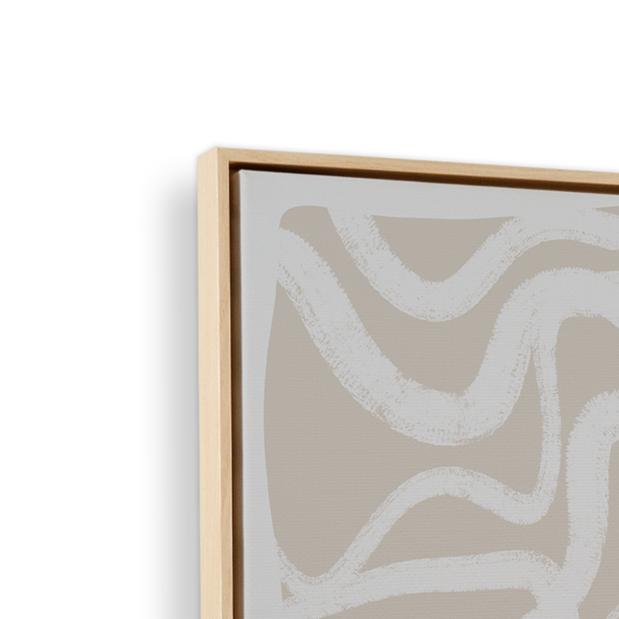 Greige Simple Abstract Line Drawing Canvas Wall Art - Set of 2 Modern Minimalist Paintings for Living Room, Bedroom & Office Decor