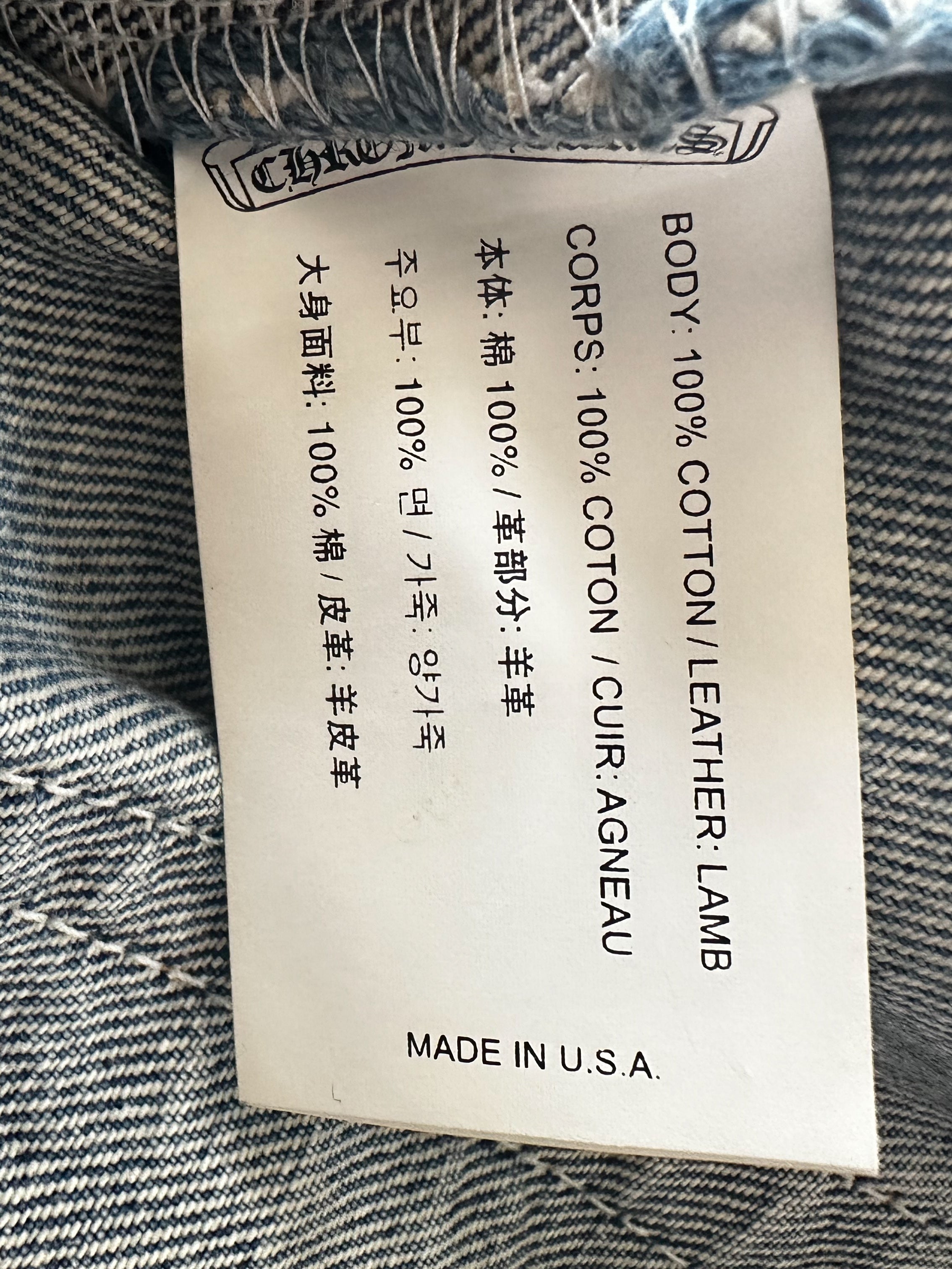 Chrome Hearts x Levi's Blue & Black Cross Patch Denim Jeans for Men - Stylish Vintage Streetwear for Casual Outfits and Night Out