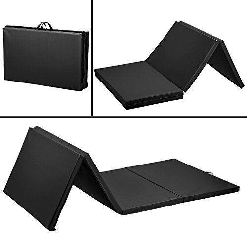 BestMassage 4x10x2 Inch Thick Gymnastics Mat - Foldable Tumbling Mat for Indoor & Outdoor Use - 2” Thick Exercise Mat for Yoga, Stretching, Cheerleading, Martial Arts & Home Gym - Perfect for Studios, Schools & Home Workouts