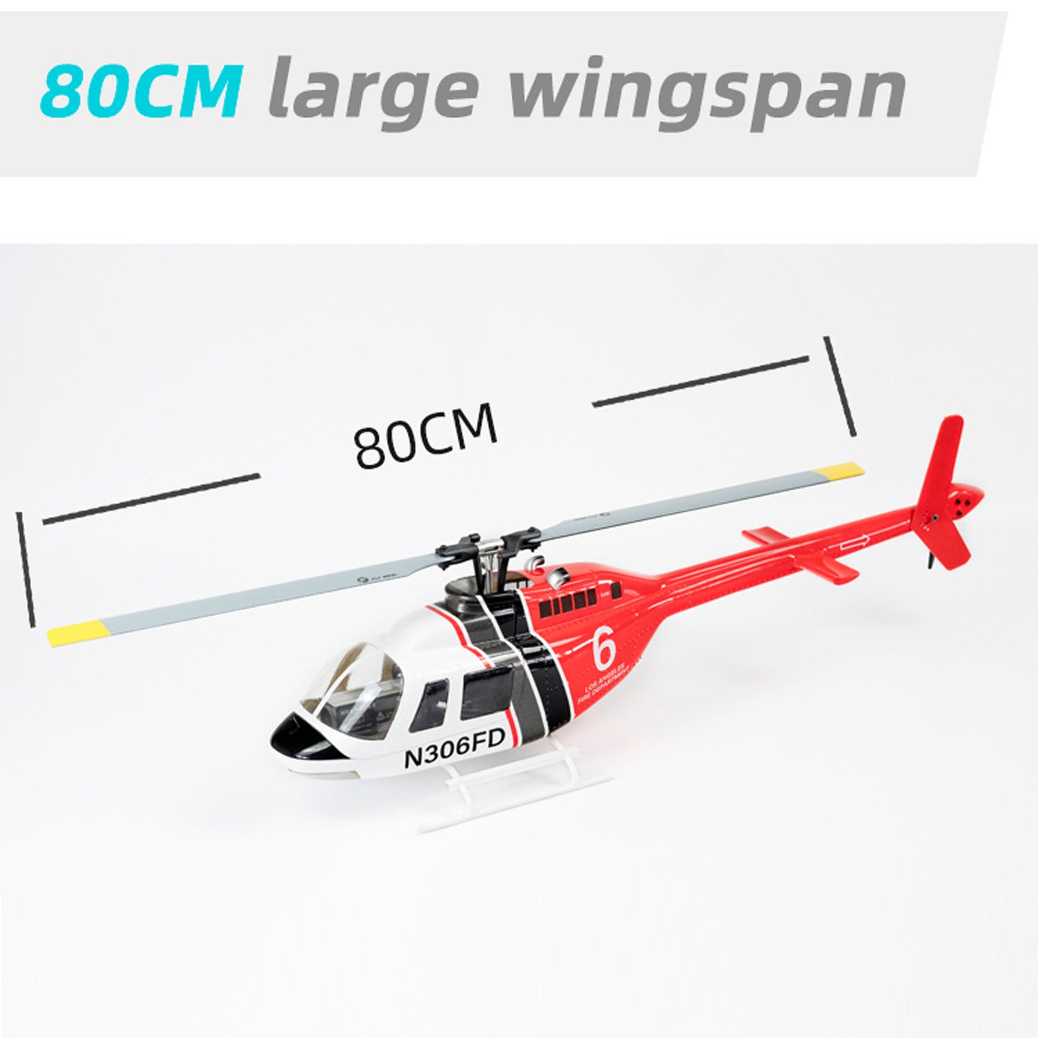 FLYWING 206 V3 RTF RC Scale Army Helicopter Drone with Brushless Motor, GPS, EEP & Carrying Case - Ready to Fly Smart Drone for Outdoor Adventure, Aerial Photography & Military Simulation