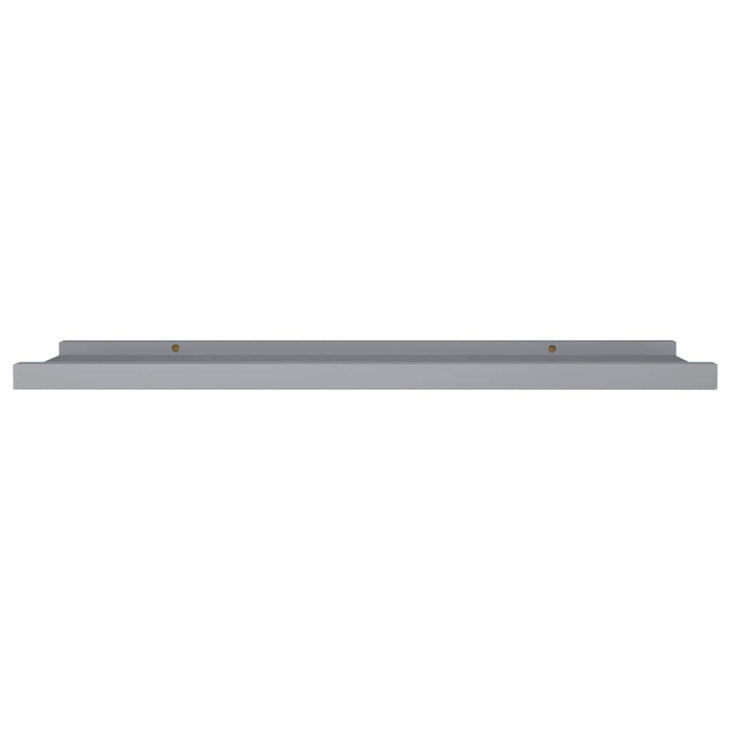 Floating Shelf Wall Mount - 2 Pack Gray MDF Shelves 31.5