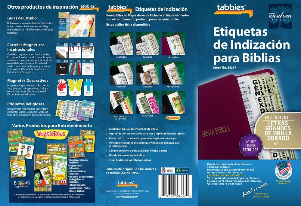 Catholic Spanish Large Print Bible with Gold-Edged Indexing Tabs - Old & New Testament + 77 Catholic Books & 25 Reference Tabs (96 Tabs Total) - Perfect for Bible Study, Church Services & Personal Devotion