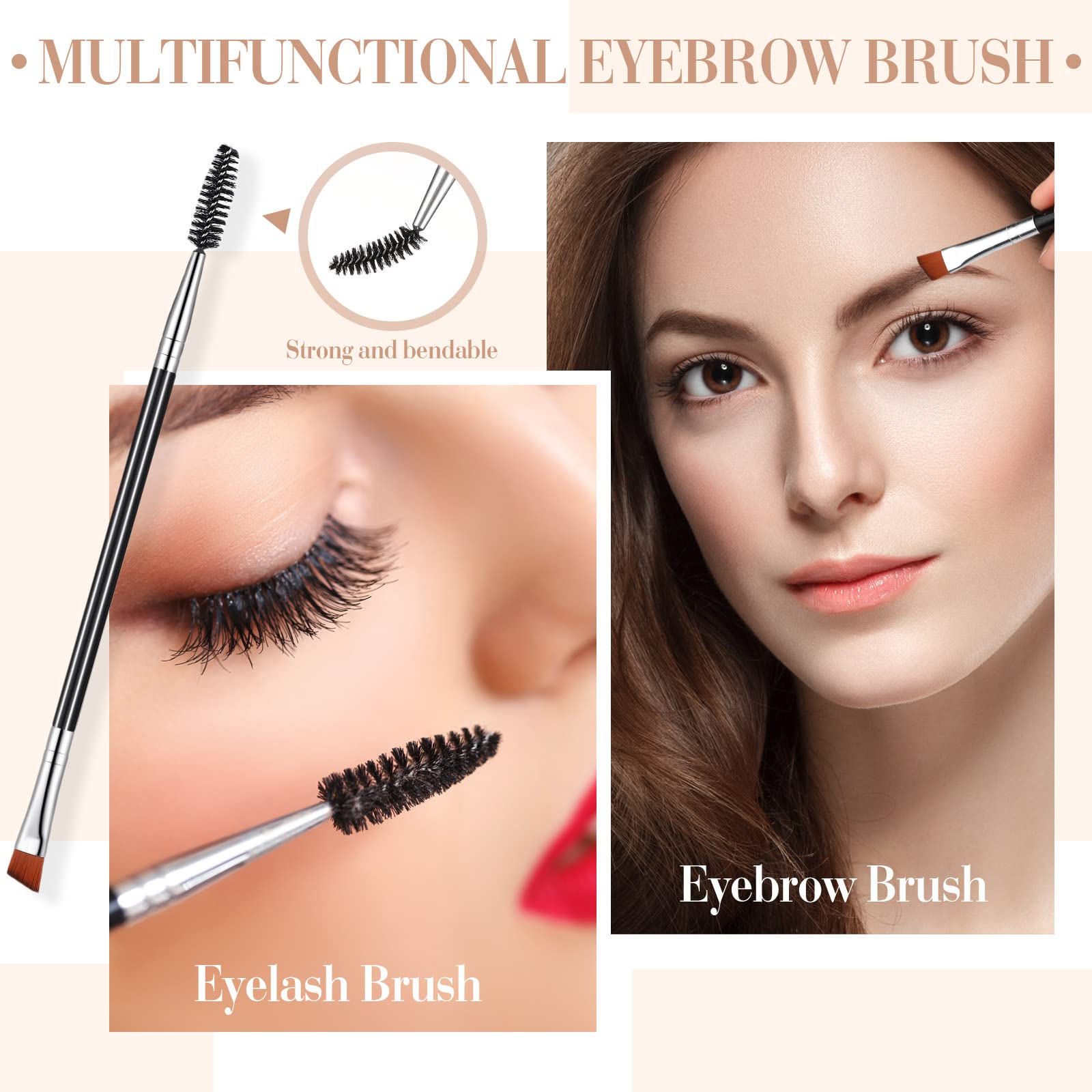 Premium Eyelash Curler & Eyebrow Brush Kit - Lash Curler with Comb, Mascara Brushes & Silicone Pads - Perfect for Salon, Travel & Home Makeup Routine