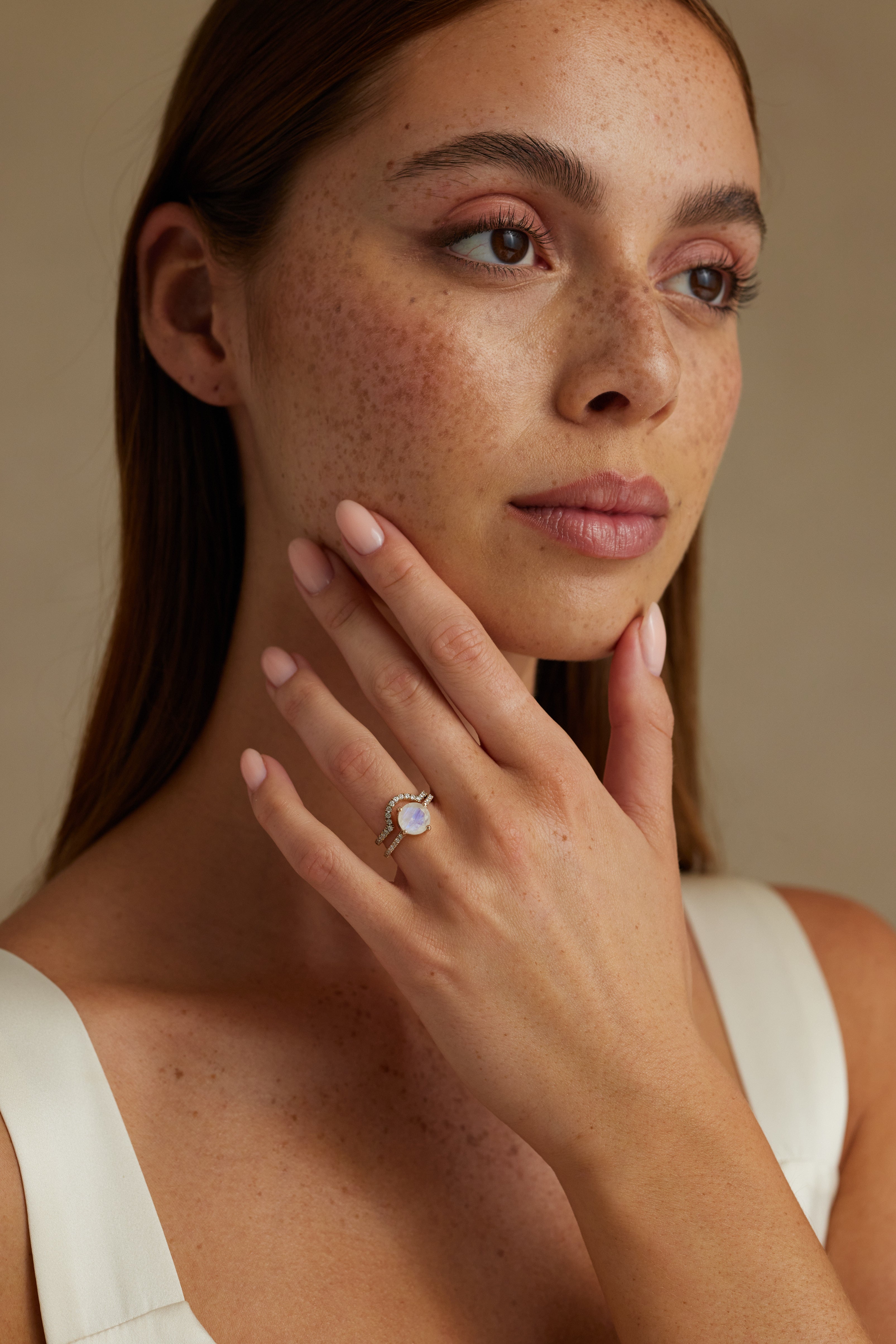 14K Yellow Gold Moonstone Solitaire Ring for Women - Elegant & Unique Birthstone Jewelry for Engagement, Wedding, Anniversary & Everyday Wear