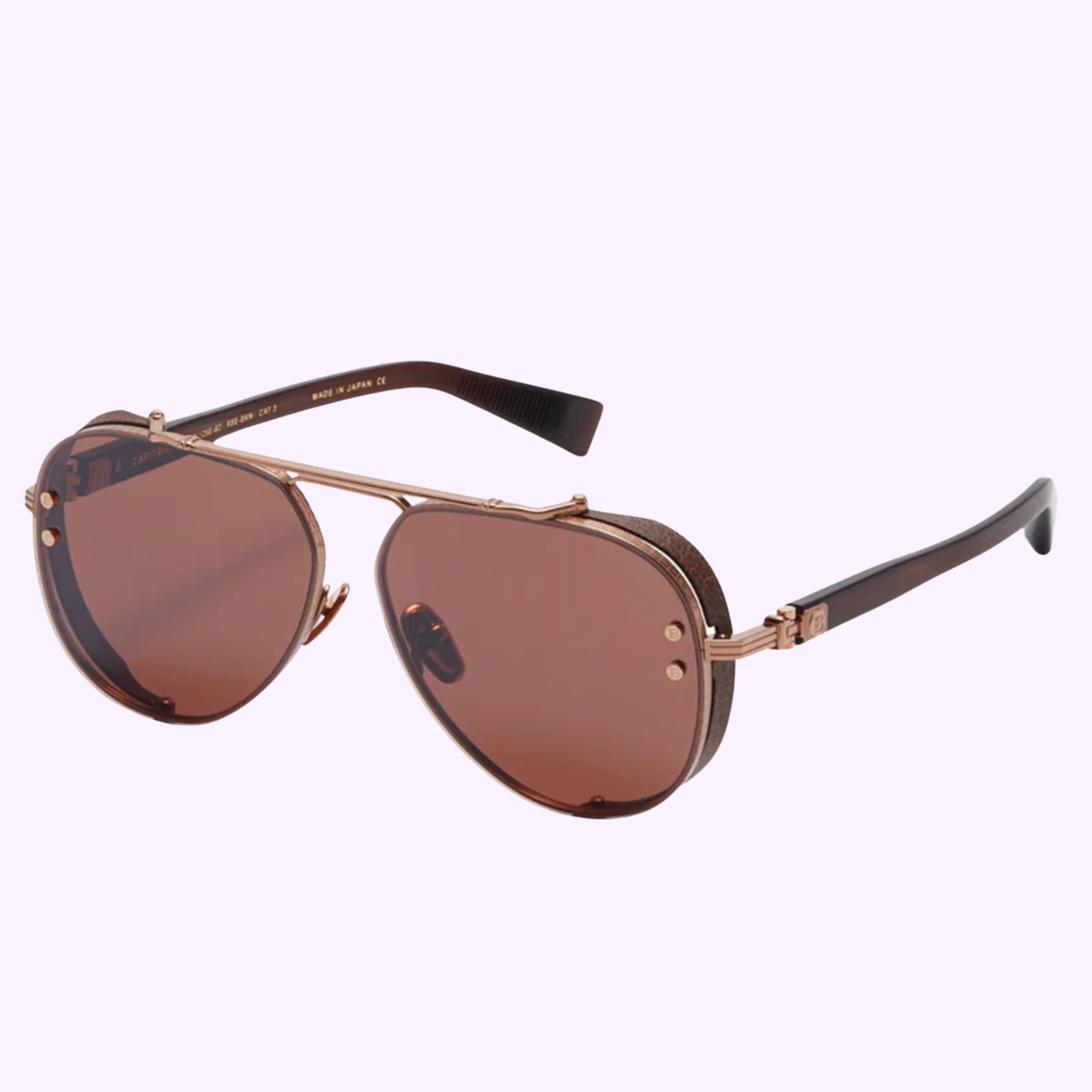 Balmain CAPTAINE BPS 125E 62 Unisex Sunglasses - UV Protection, Polarized Lenses, Fashion Eyewear for Men & Women - Perfect for Driving, Beach, and Outdoor Activities