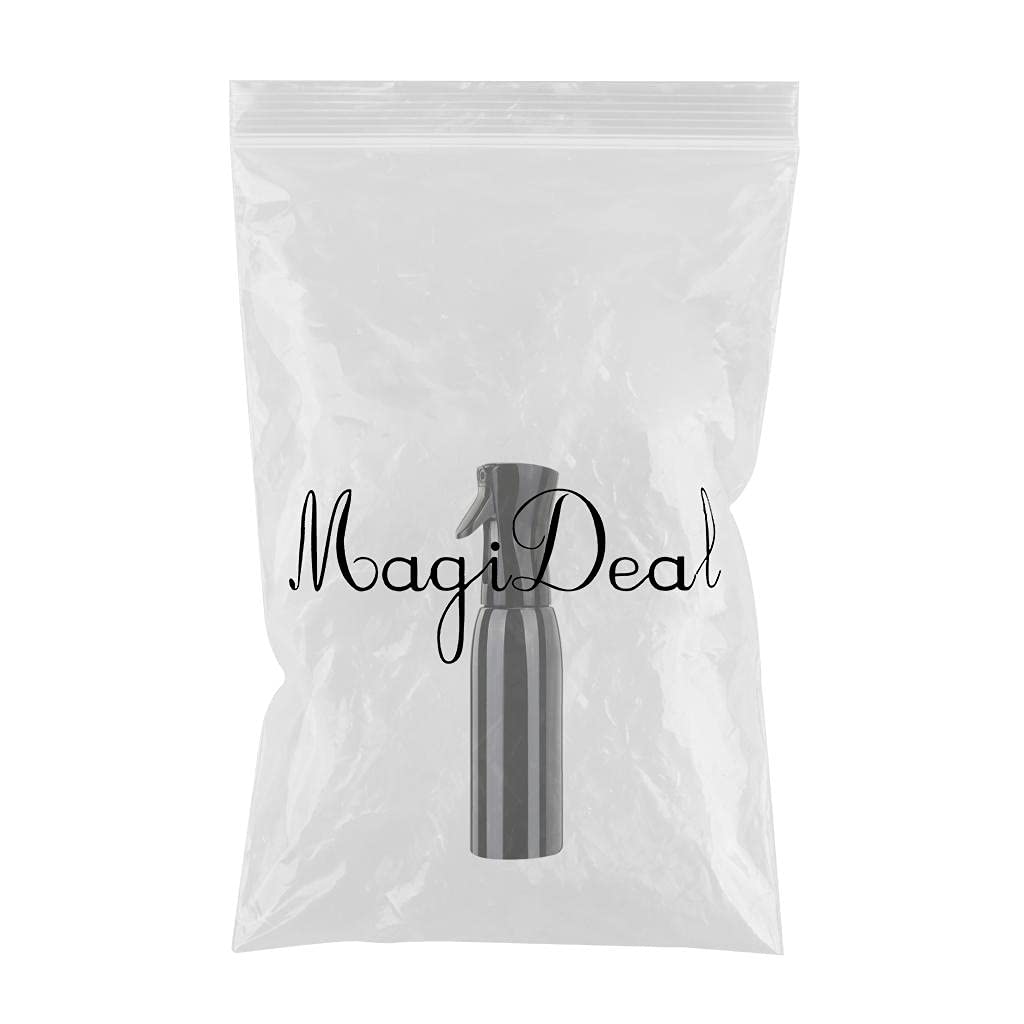 VMS INDIA 500ml Continuous Spray Bottle - Hair Styling, Salon, Barber, Gardening, Cleaning, Plant Misting - Durable Black Plastic Water Sprayer for Home & Professional Use