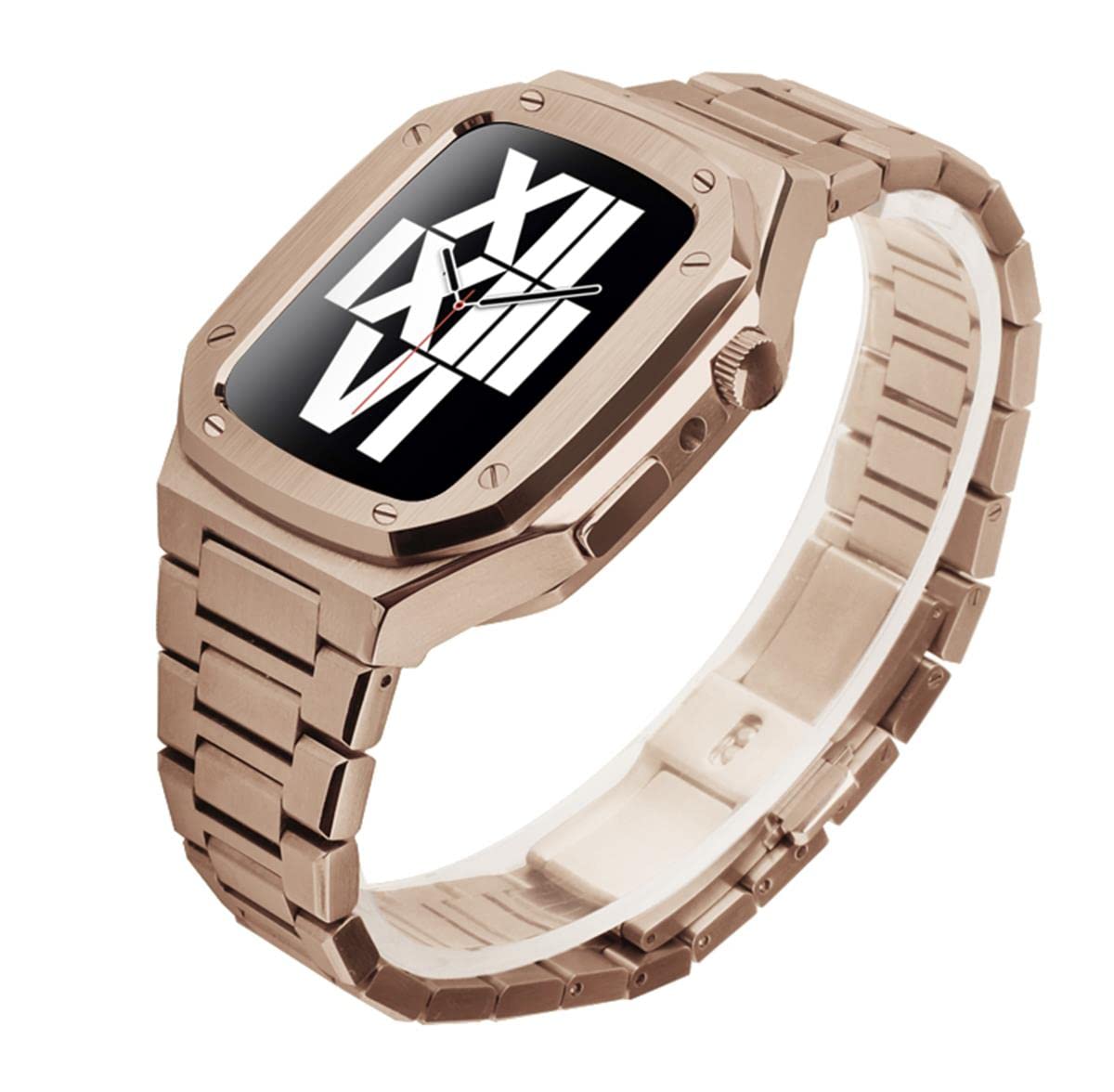 VeveXiao Stainless Steel Apple Watch Band 44mm - Compatible with Series 6/5/4/SE - Premium Metal Strap with Protective Case - Durable iWatch Accessories for Workout, Office & Daily Wear