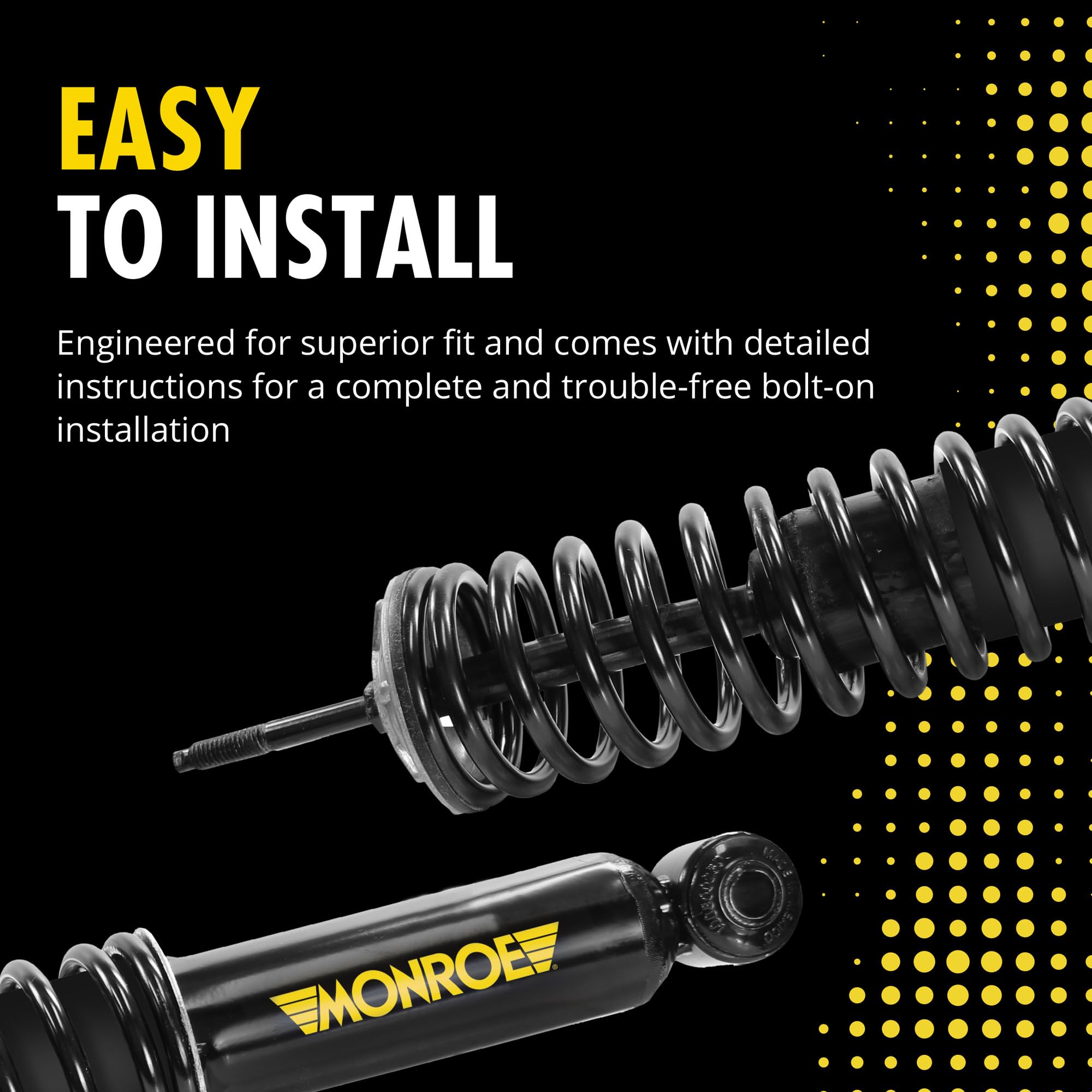 Monroe 90032C3 Air Spring to Coil Spring Conversion Kit for Jeep Grand Cherokee (2005-2010) - Heavy Duty Suspension Upgrade for Off-Road & Towing Performance