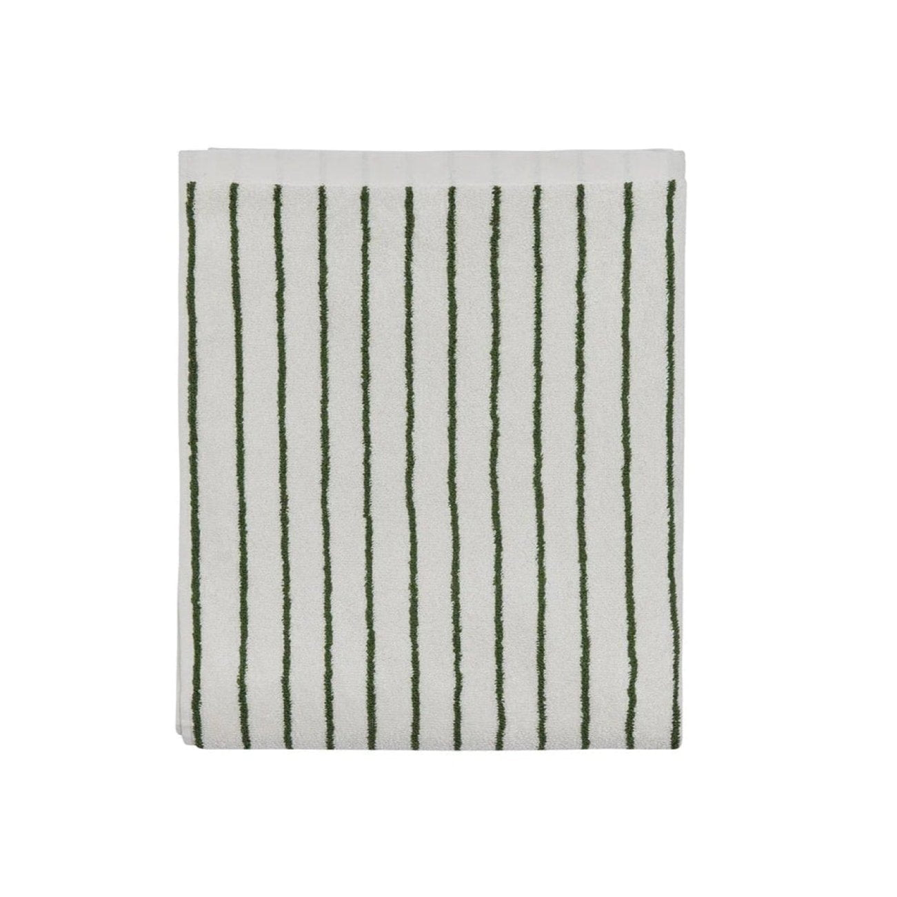 OYOY Raita Organic Cotton Guest Towel 40x60cm - Eco-Friendly Bath Towel Set for Spa, Hotel & Home Use - Soft Off White & Green Hand Towels for Bathroom, Kitchen & Guest Room