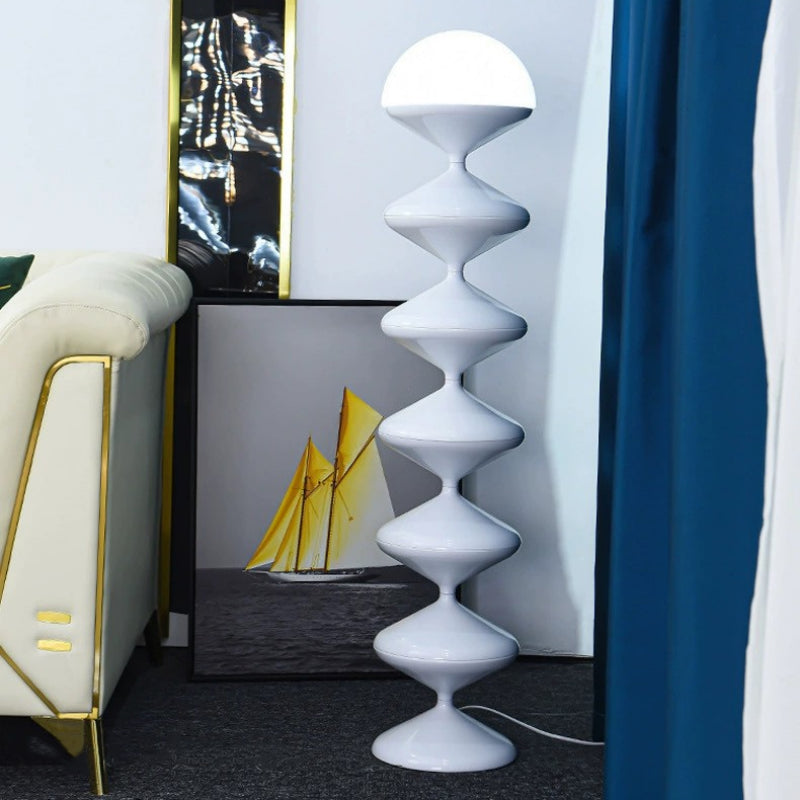 Modern Pull Gourd Floor Lamp - Adjustable Height LED Standing Light for Living Room, Bedroom & Office - Warm White/Cool White Dimmable Reading Light with Remote Control - Perfect for Cozy Nights, Home Decor & Workspace Lighting