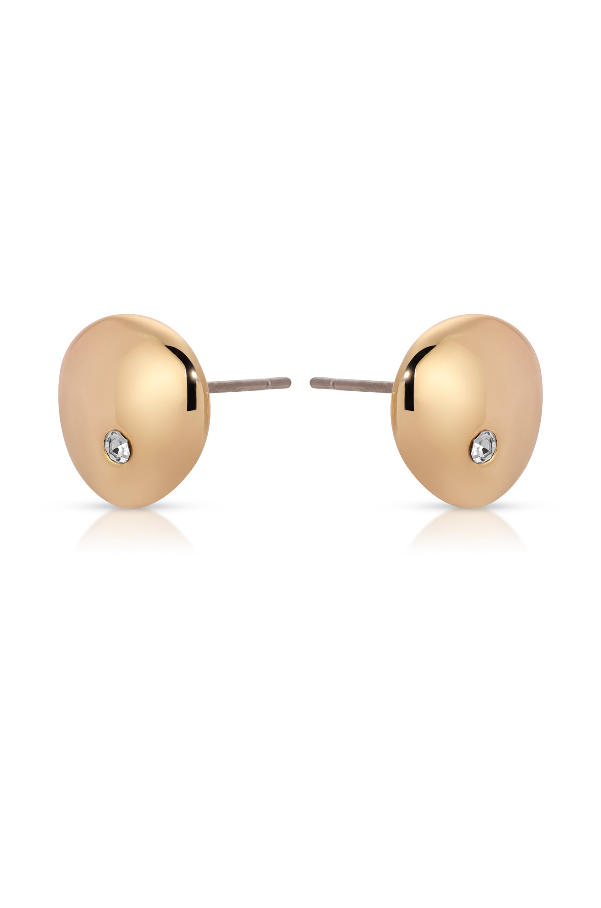 Polished Pebble Crystal Stud Earrings - Elegant Natural Stone Jewelry for Women | Perfect for Daily Wear, Office & Special Occasions