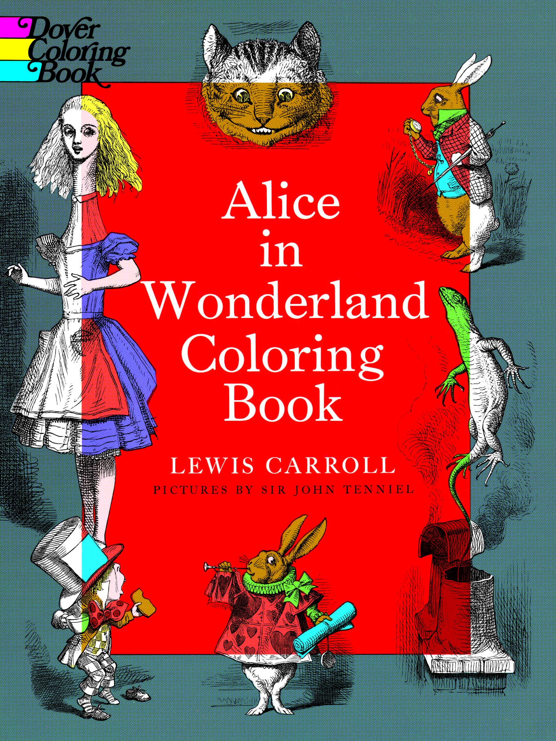 Alice in Wonderland Coloring Book for Adults & Kids - Dover Classic Stories Coloring Book with Fantasy Illustrations - Perfect for Relaxation, Stress Relief & Creative Fun