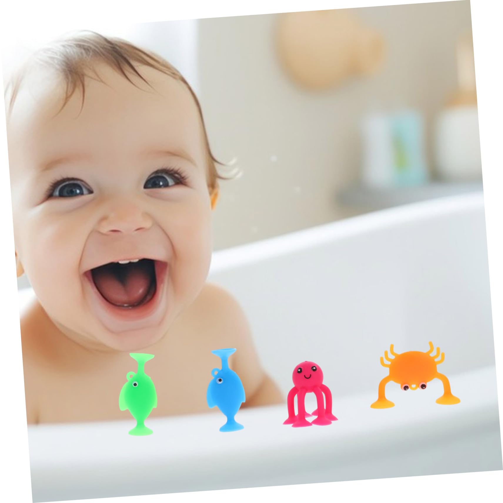 CORHAD 18-Piece Suction Cup Bath Toys Set - Fun Cartoon Bathtub Toys for Kids, Waterproof Shower Toys for Toddlers - Perfect for Bath Time, Pool Play & Sensory Development