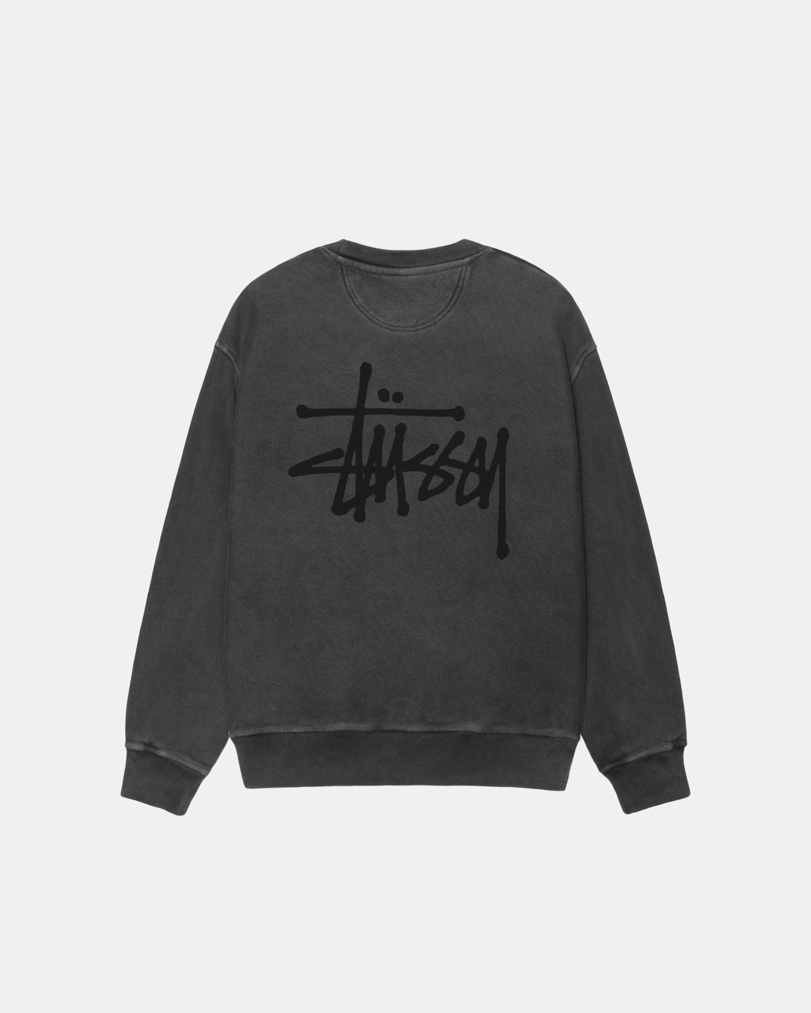 Stüssy Basic Crewneck Sweatshirt - Pigment Dyed Cotton for Men & Women | Casual Streetwear & Everyday Comfort