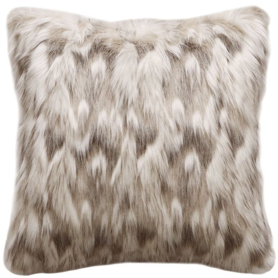 Premium Heirloom Euro Cushion with Feather Inner - Snowshoe Hare Design - Luxury Home Decor for Sofa, Bed & Living Room