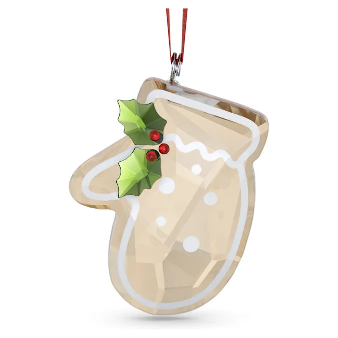 Festive Gingerbread Glove Christmas Ornament - Handmade Holiday Decor for Tree, Gift, and Home Decoration - Perfect for Christmas Parties & Winter Celebrations
