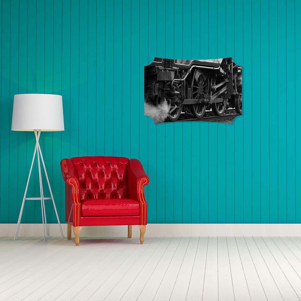 Berlin Train Art Wall Decor - 18x12 Inches Horizontal Picture Frame for Home & Office - Perfect for Living Room, Bedroom, or Office Decoration