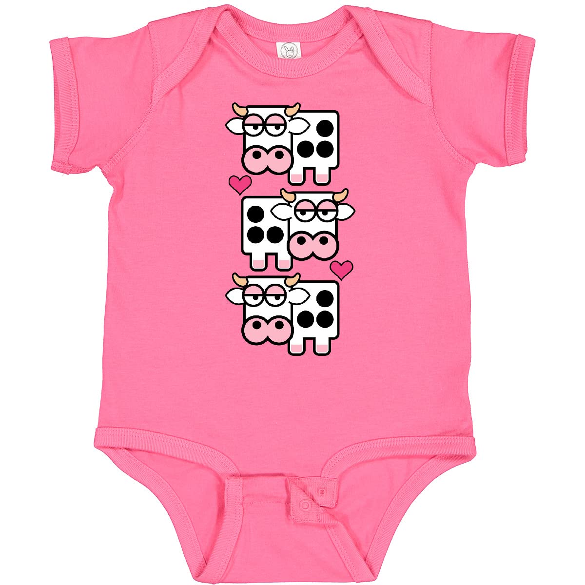 Inktastic Farm Animals Cow Print Baby Bodysuit - Soft Cotton Onesie for Newborns & Infants - Perfect for Farm-Themed Parties, Photo Shoots & Everyday Wear