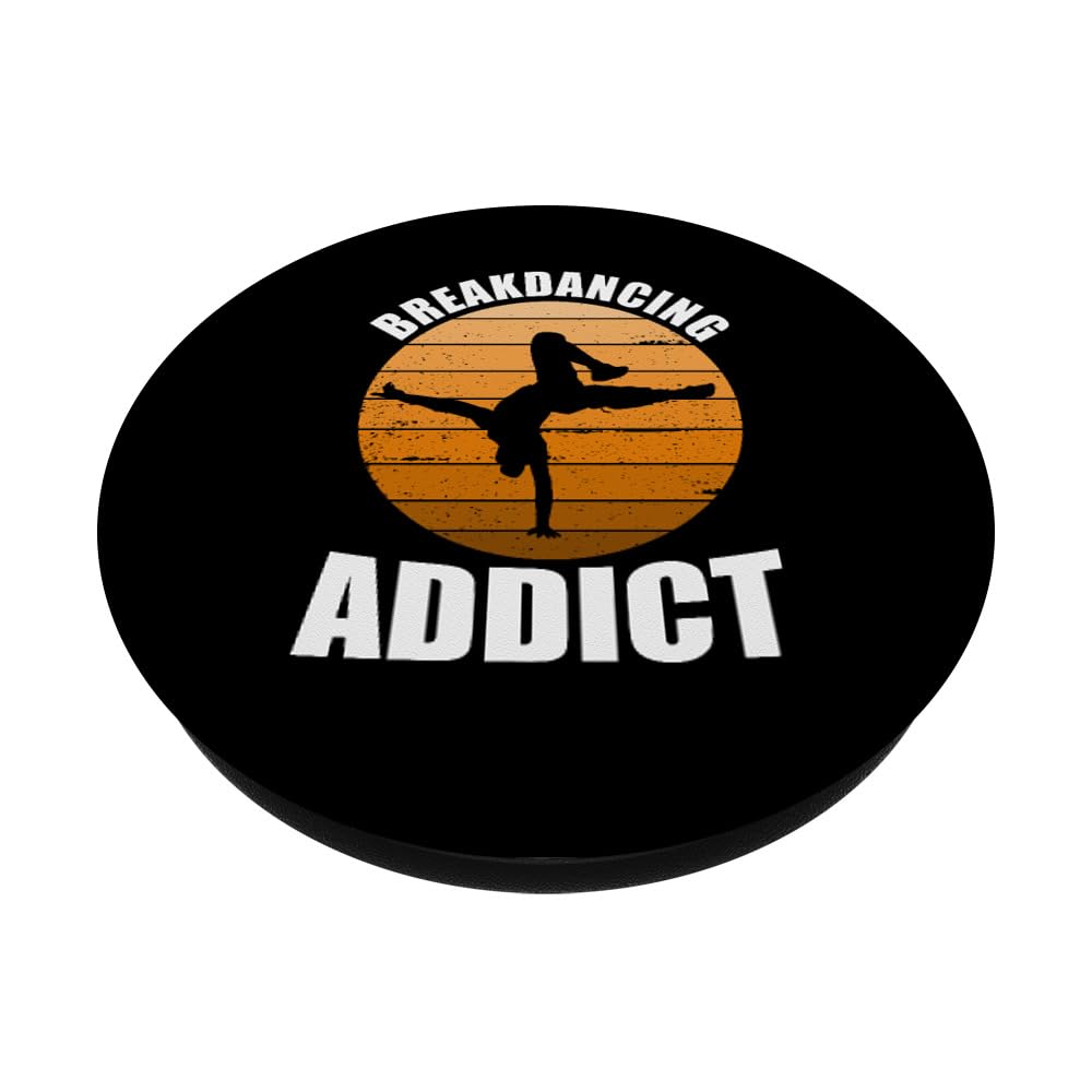 Breakdancing Addict Hip Hop Dancer Bboy Spin Breakdance PopSockets Standard PopGrip - Swappable Phone Grip & Stand for Hip Hop Dance Enthusiasts - Perfect for Smartphones, Tablets & Dance Battles