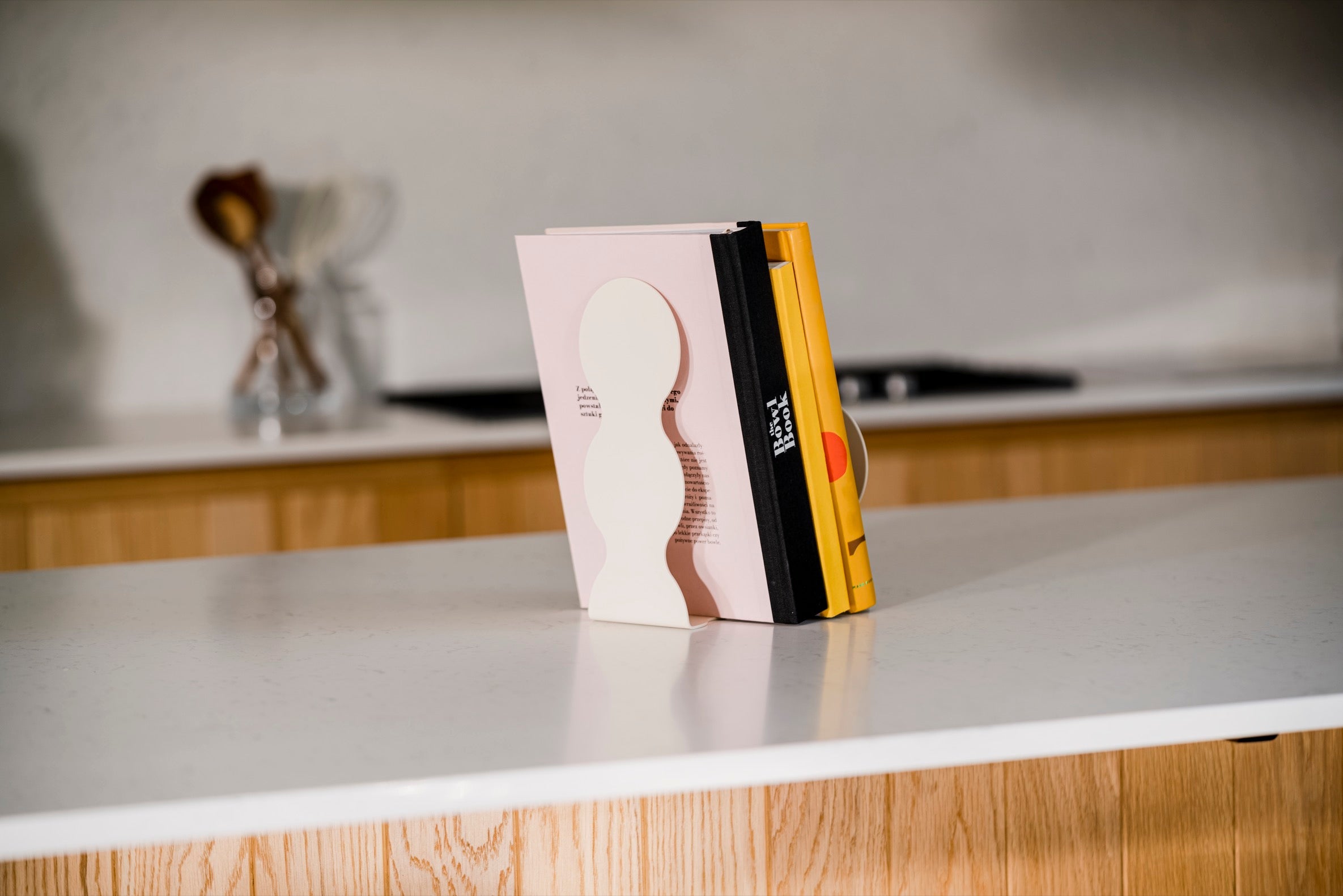 2 Pack Fala Bookends - Heavy Duty Metal Bookends for Shelves, Office, and Home Decor - Perfect for Organizing Books, Magazines, and Office Supplies