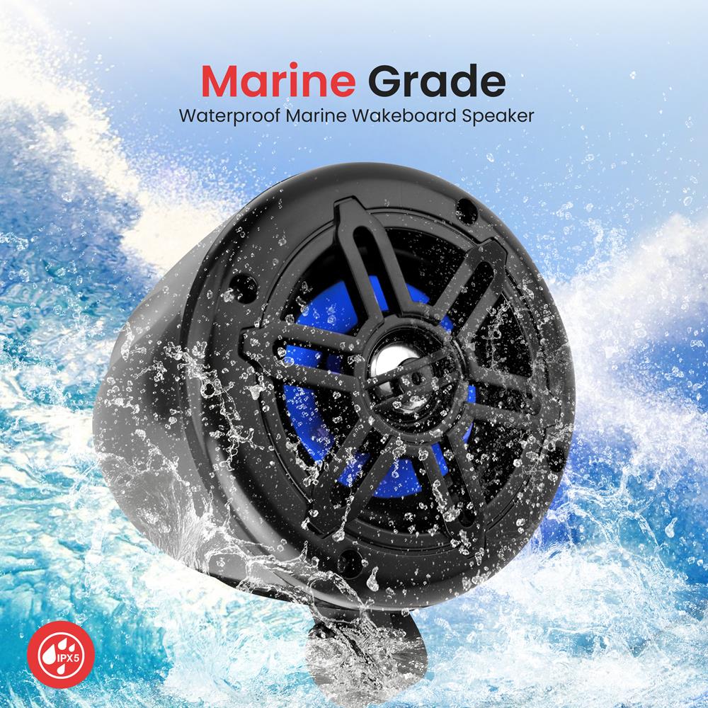 Waterproof Marine UTV Off-Road Bluetooth Speaker - Outdoor Adventure, Beach, Pool, Boat & ATV Use