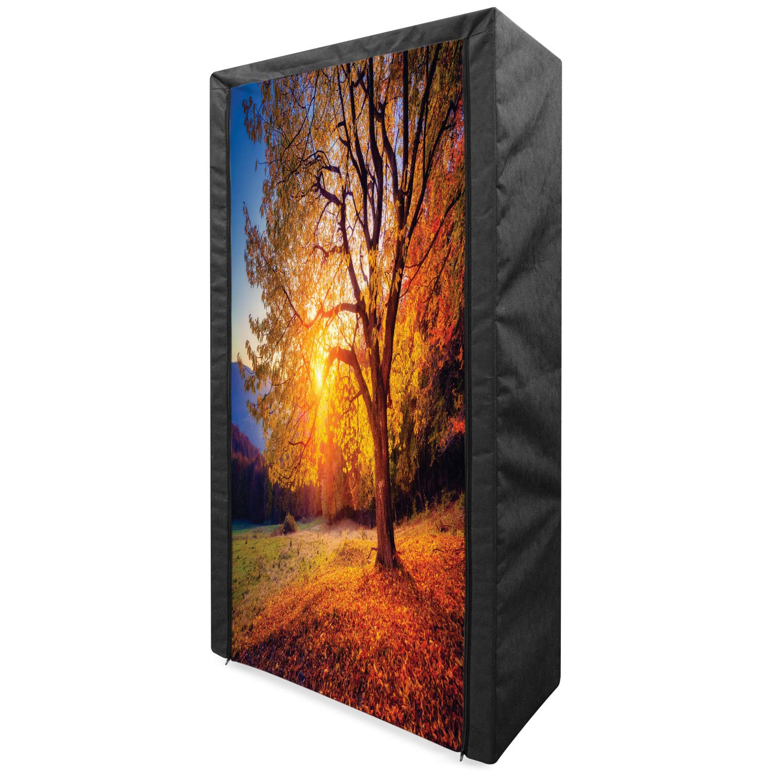 Ambesonne Portable Fabric Wardrobe with Shelves - 33.5