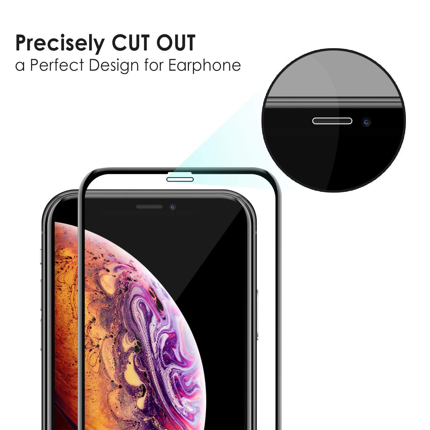 100FIT Premium Tempered Glass Screen Protector for iPhone XS Max & iPhone 11 Pro Max - 9H Hardness, Full Edge-to-Edge Protection, Anti-Scratch, Bubble-Free Installation Kit - Perfect for Work, Travel and Everyday Use