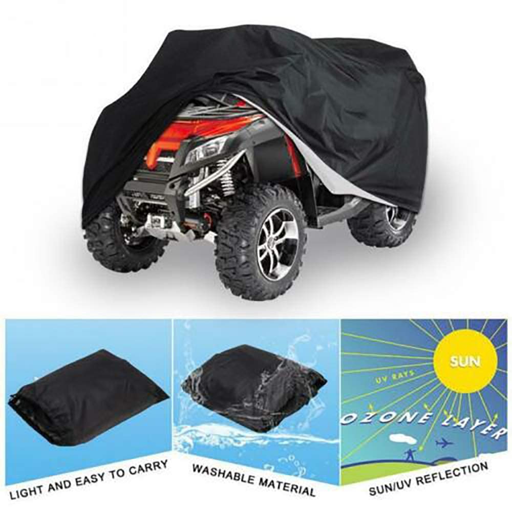 UTV ATV Motorcycle Waterproof Cover - Universal Fit for 4 Wheel Vehicles 87x38x42 Inches (Medium) - Outdoor Protection for Snow, Rain & Dust