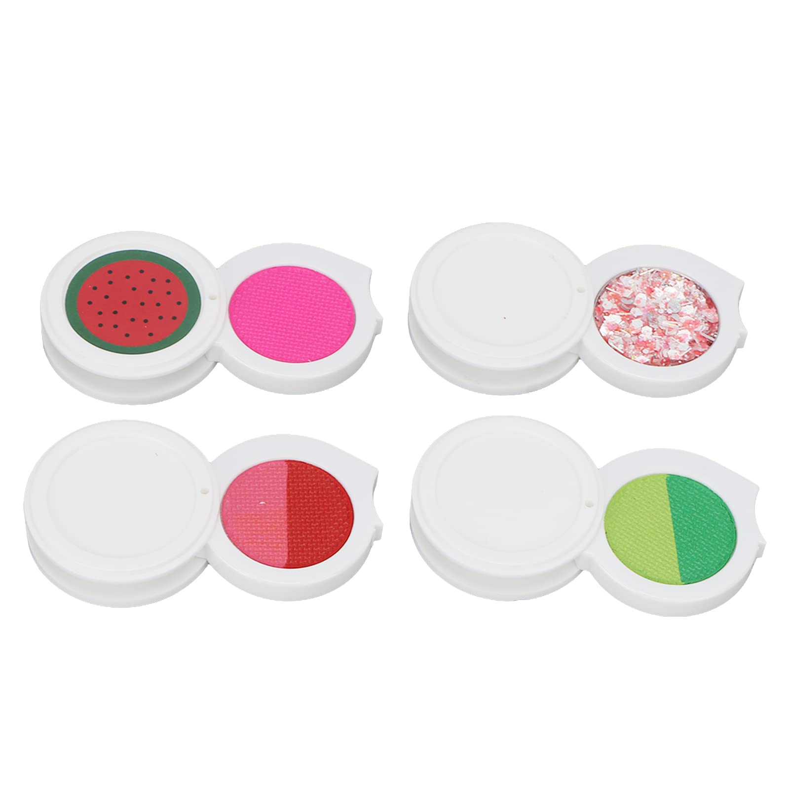 5 Color Face & Body Paint Kit with Glitter Eyeshadow - Quick Drying, Non-Toxic for Halloween, Cosplay & Festival Makeup - Watermelon Palette for Kids & Adults