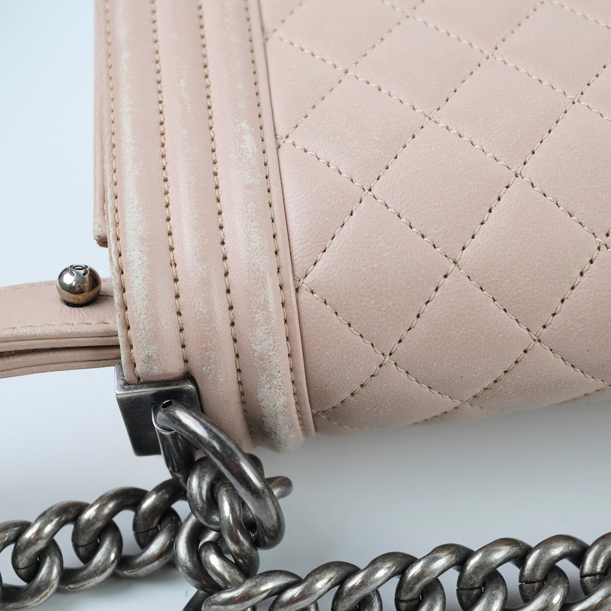 Chanel Boy Old Medium Lambskin Light Pink Handbag - Luxury Designer Crossbody Bag for Women | Perfect for Date Night, Parties & Special Occasions