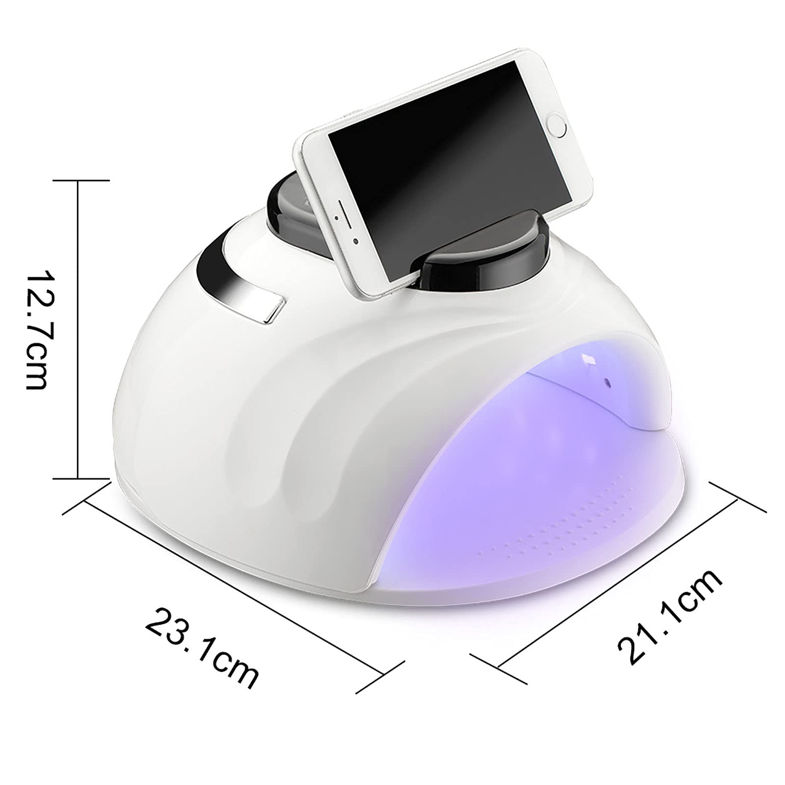 168W UV LED Nail Lamp with Auto Sensor & Timer - Professional Manicure Dryer for Curing All UV Gel Polish, Includes Phone Holder - Perfect for Home Nail Salons & DIY Gel Manicures
