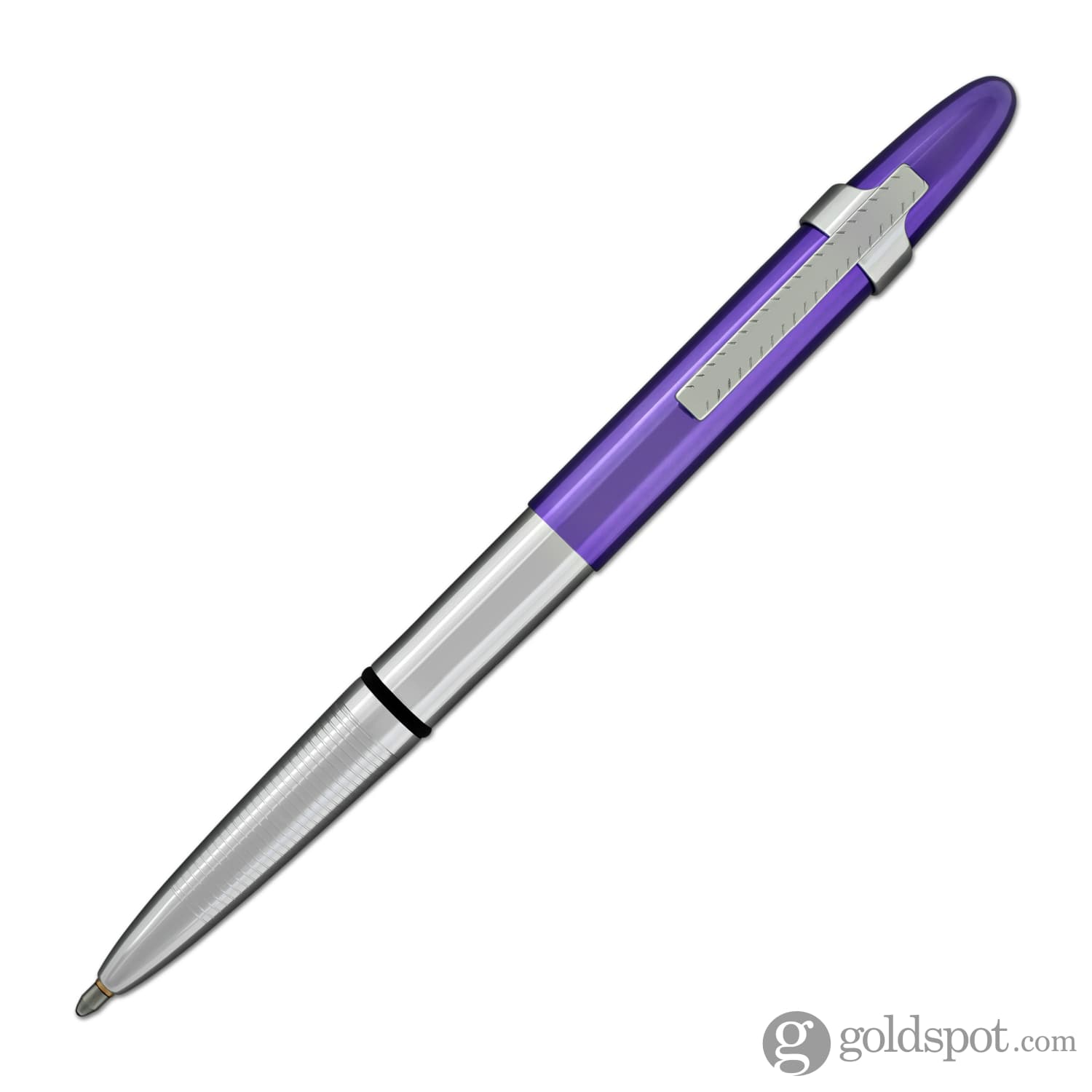Fisher Space Pen Bullet Ballpoint Pen - Chrome & Purple Passion - Refillable, Pressurized Ink for All Weather Writing - Perfect for Outdoor Adventures, Travel, and Everyday Use
