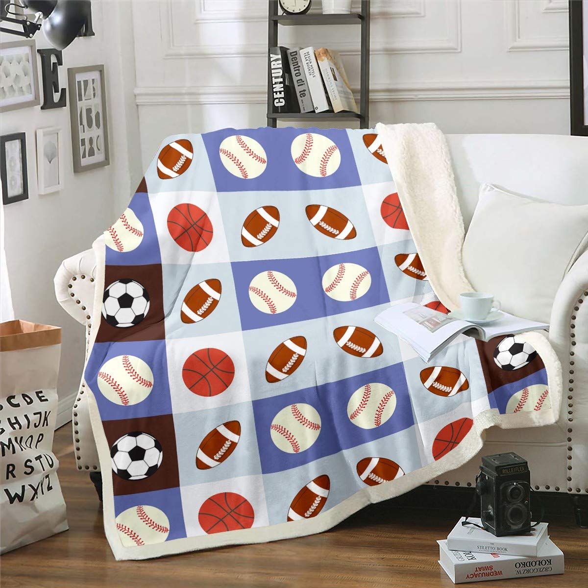 Soft Plush Sherpa Fleece Throw Blanket 90