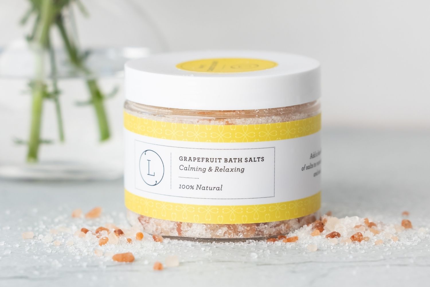 Natural Grapefruit Bath Salt Soak with Dead Sea, Epsom & Himalayan Salts - Relaxing Detox & Muscle Relief for Spa, Self-Care & Gift