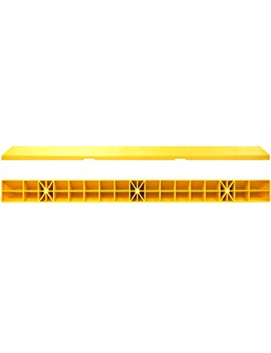6' Commercial Parking Blocks - Heavy Duty Rubber Wheel Stops (Yellow, 2-Pack) for Parking Lots, Garages & Driveways
