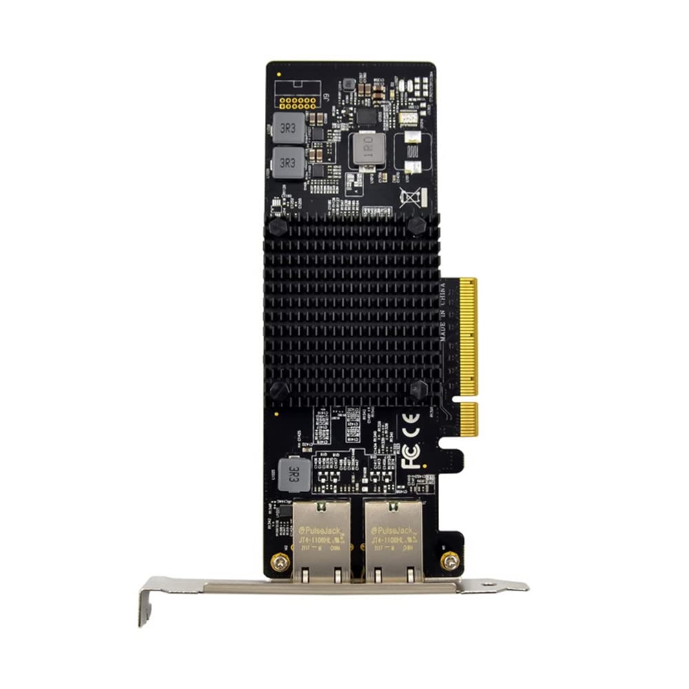 Sweetness X550-T2 Black Dual Port 10GbE PCIe X8 Server Network Card - High-Speed RJ45 Ethernet Adapter for Data Centers, Cloud Computing & Enterprise Networks