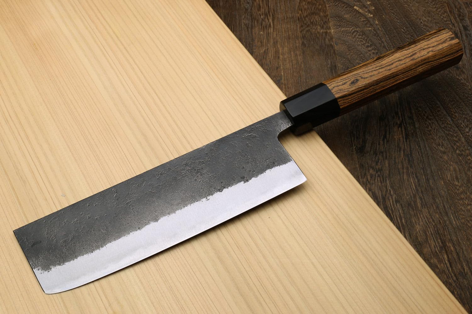 Yoshihiro Nashiji High Carbon White Steel #2 Japanese Nakiri Vegetable Knife 6.5