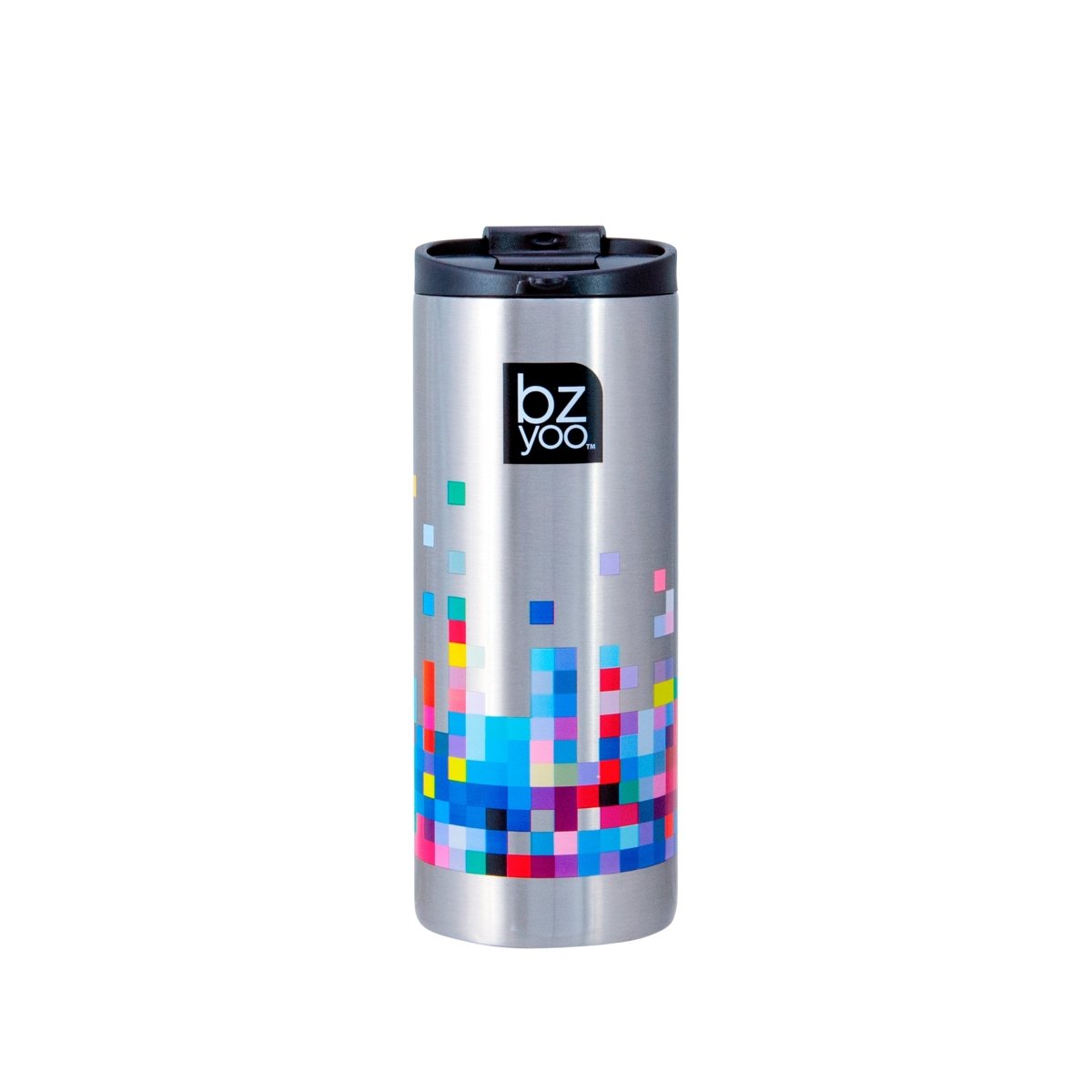 12oz Stainless Steel Vacuum Insulated Tumbler with Double Wall - Glitch Silver | Keeps Drinks Hot/Cold for Hours | Perfect for Coffee, Tea, and Outdoor Activities