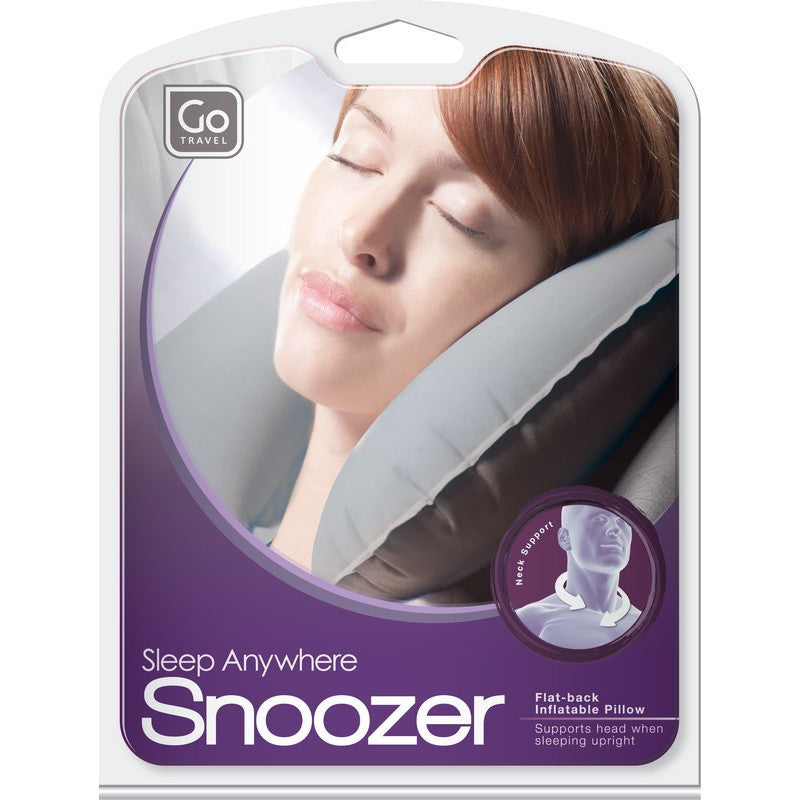 Go Travel The Snoozer - Premium Travel Pillow for Airplane, Car & Office - Ergonomic Neck Support for Comfortable Sleeping on Long Flights & Road Trips