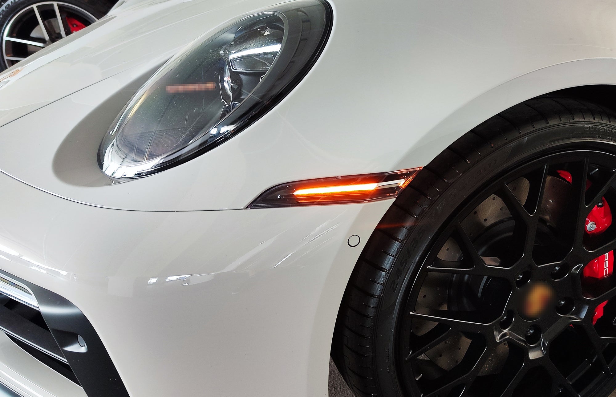 Clear Lens Black Interior Sequential LED Side Markers for Porsche Taycan - Enhanced Visibility & Style for Night Driving & Car Shows