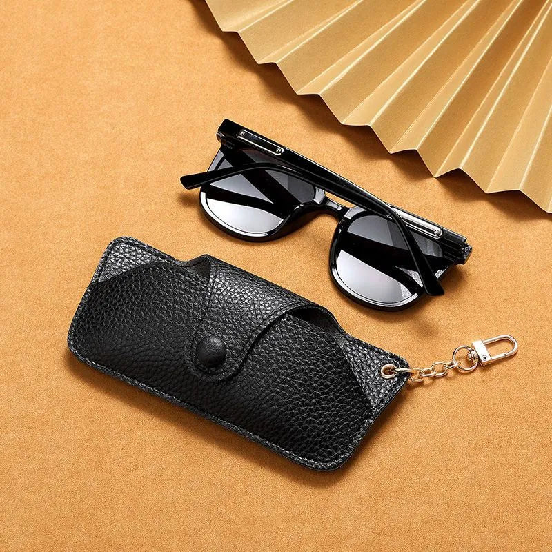 CCSpace Handcrafted PU Leather Eyeglass Case - Durable & Stylish Eyewear Protector for Men & Women - Perfect for Travel, Work & Everyday Use