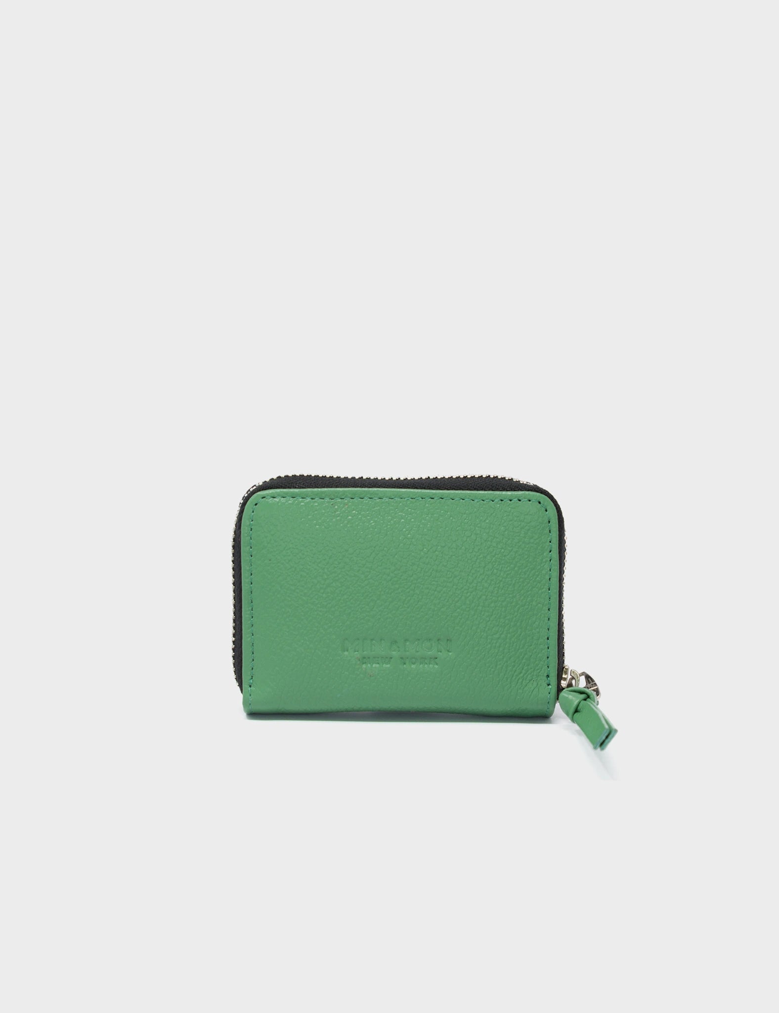 Frodo Basil Green Leather Zip Around Wallet with Eyes Engraving - Stylish RFID Blocking Wallet for Men, Perfect for Travel, Business & Everyday Use